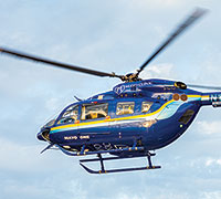 Mayo Clinic helo in flight