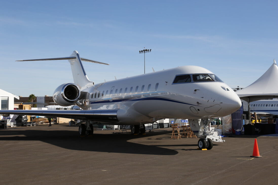 Bombardier Global 5000 exhibited by Bank of America Leasing