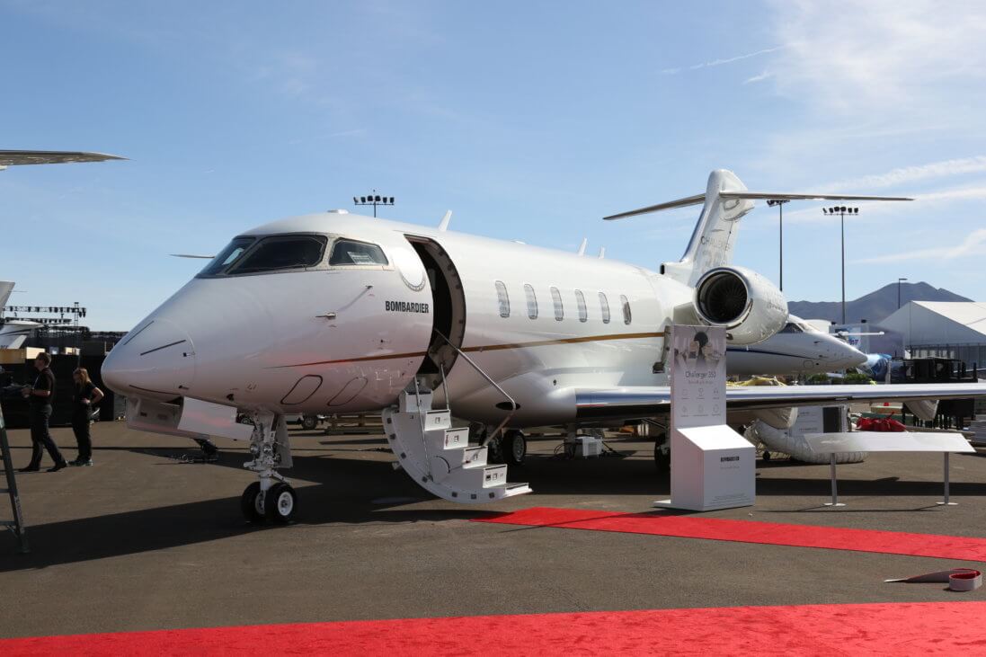 Bombardier Challenger 350 exhibited by Bombardier