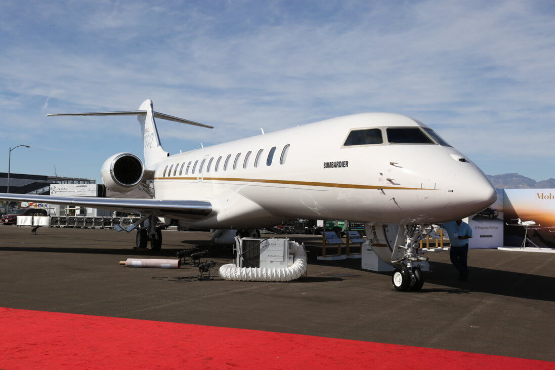 Bombardier Global 7500 exhibited by Bombardier