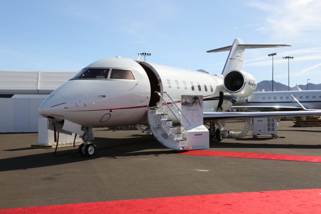 Bombardier Challenger 650 exhibited by Bombardier