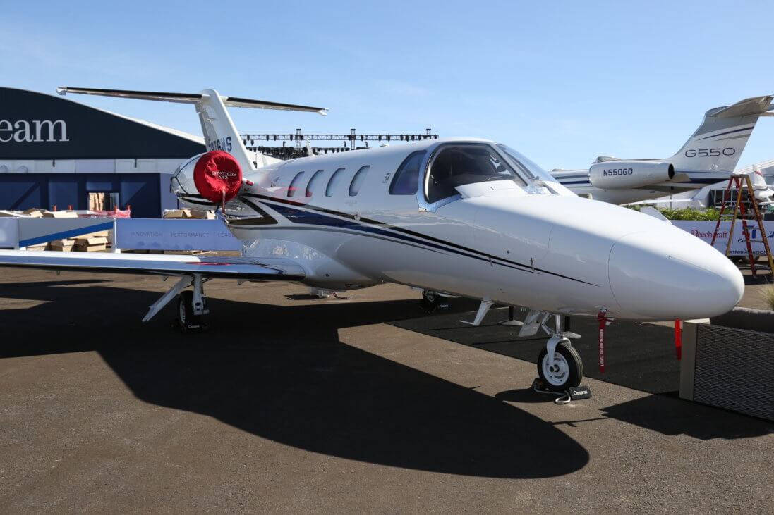 Cessna Citation M2 exhibited by Textron Aviation