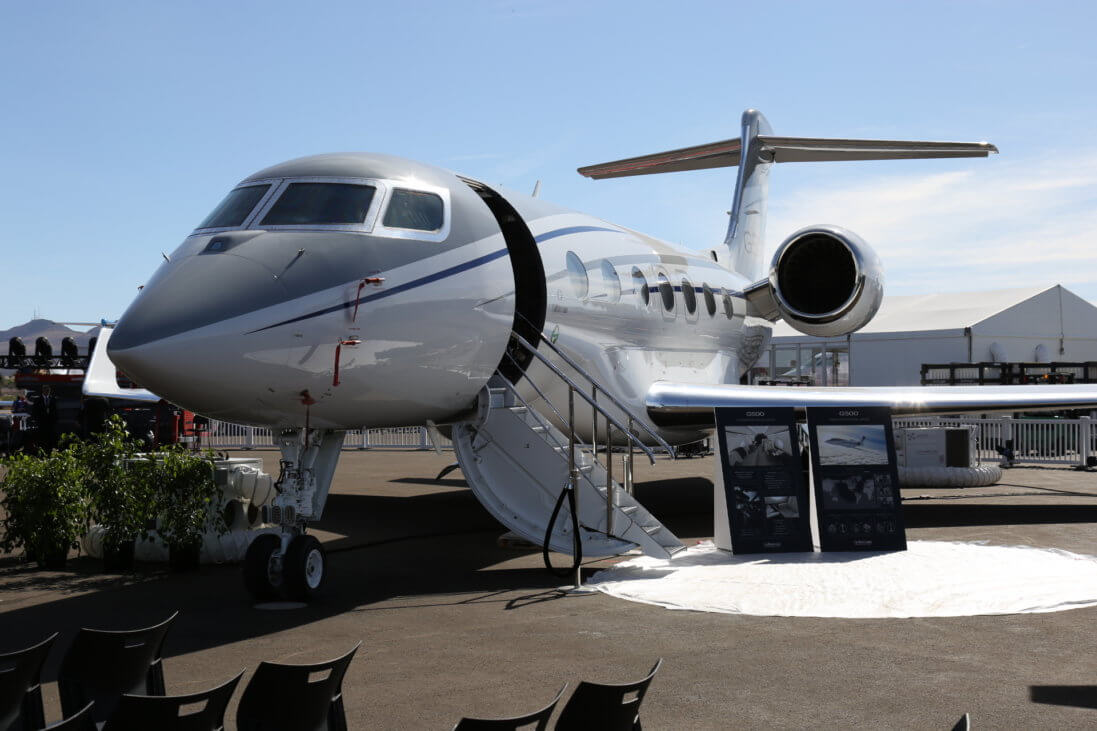 Gulfstream G500 exhibited by Gulfstream Aerospace Corporation