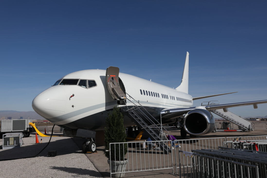 Boeing BBJ exhibited by Boeing Business Jets