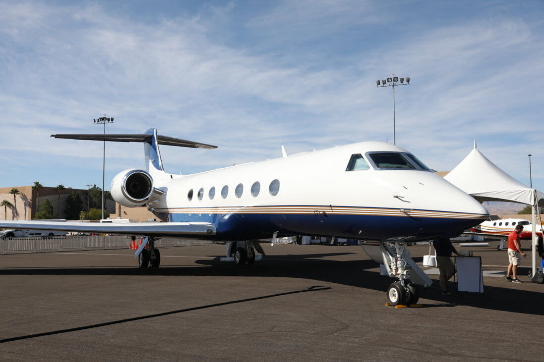 Gulfstream G550 exhibited by Leading Edge Aviation Solutions LLC