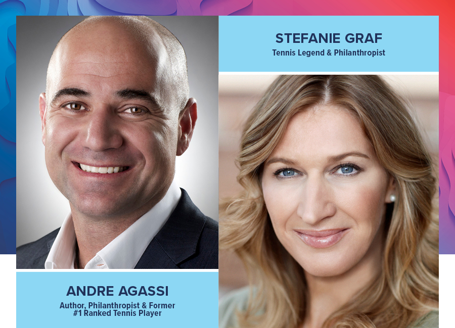 Andre Agassi, Author, Philanthropist & Former #1 Ranked Tennis Player; Stefanie Graf, Tennis Legend & Philanthropist